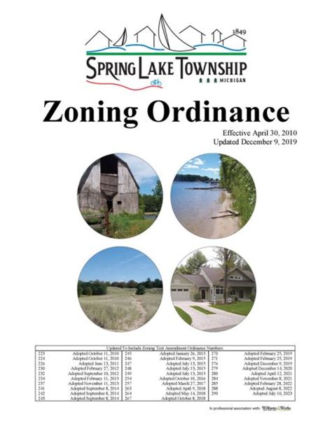 spring township zoning ordinance.